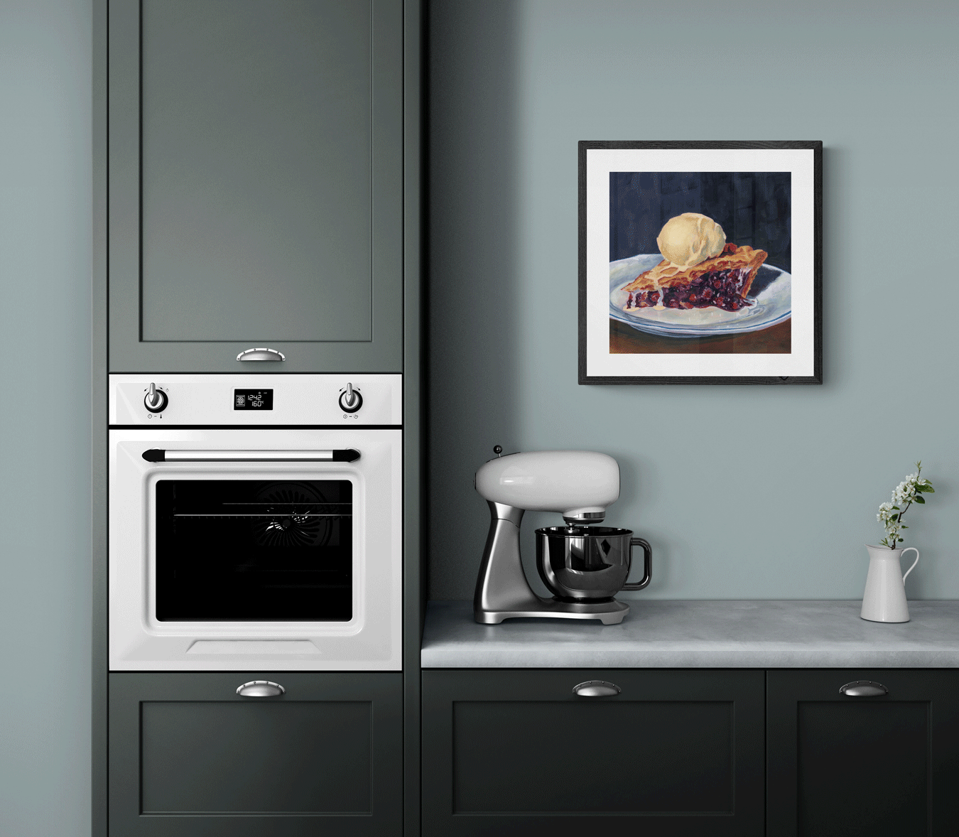 Cheery Pie with Ice Cream on top